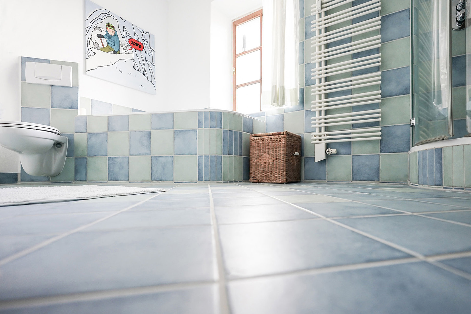 Ferienwohnung Sommerfrische am Ammersee - Das Badezimmer