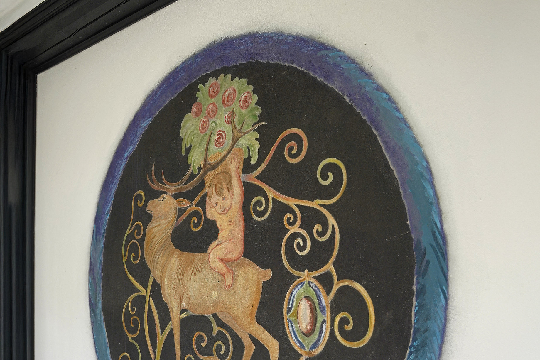 Ferienwohnung Sommerfrische am Ammersee - historisches Wandgemälde